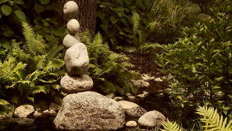 healing garden rocks